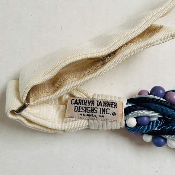 Carolyn Tanner Beaded Belt Womens Retro Woven Hook and Loop Closure Boho 32.5 In - Picture 4 of 6